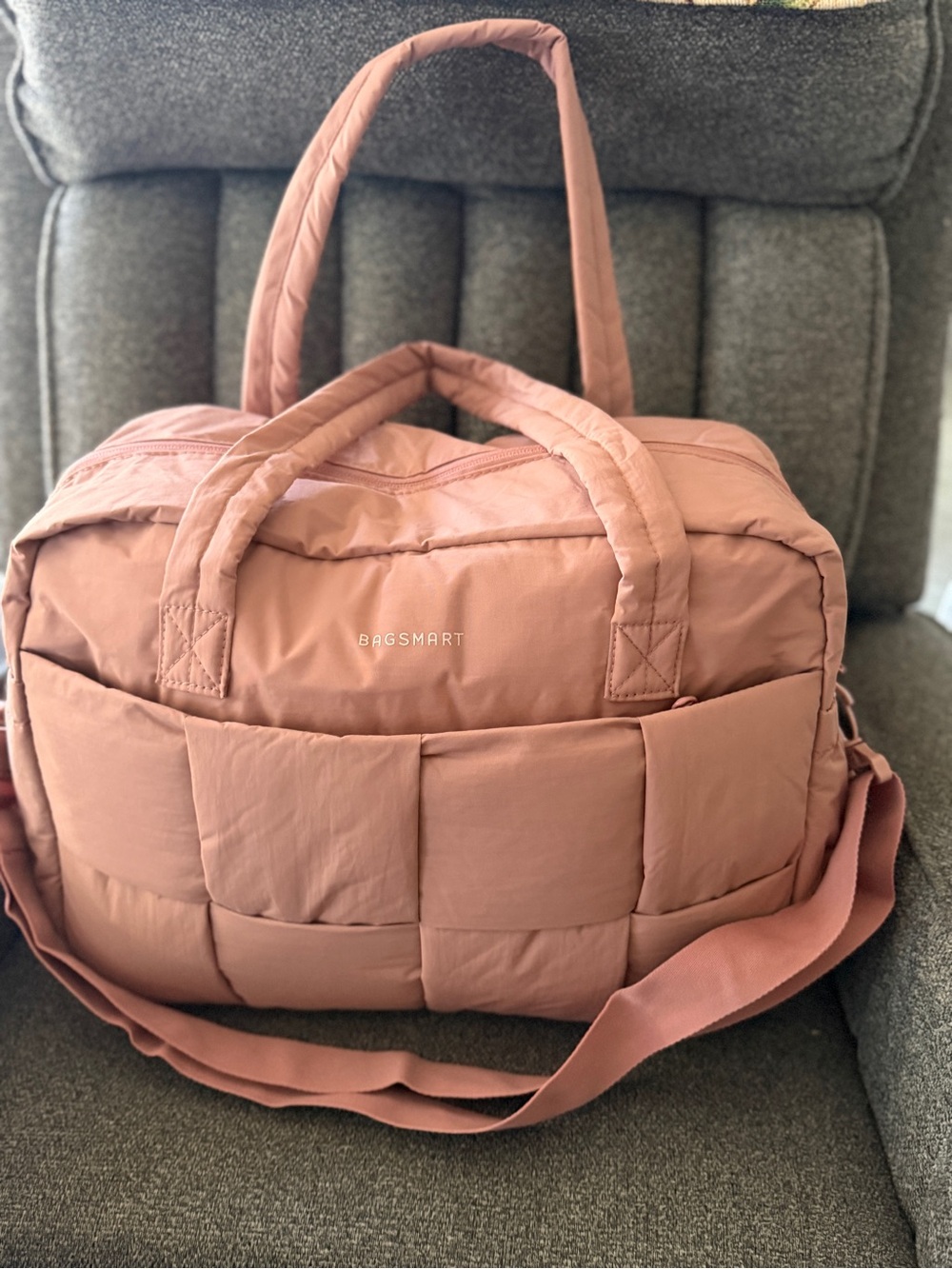 Kipling Quilted Travel Bag in Pink NWT